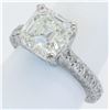 Image 5 : GIA Cert 3.24ctw Diamond Ring - Platinum