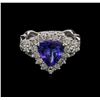 Image 2 : 1.89ct Tanzanite and Diamond Ring -14KT White Gold