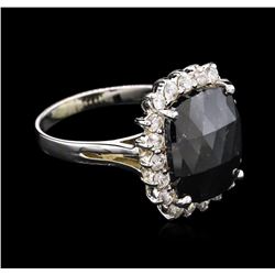 4.86ctw Black Diamond Ring - 14KT White Gold