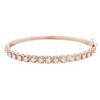 Image 1 : 14KT Rose Gold 1.70ctw Diamond Bangle Bracelet