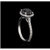Image 4 : 3.65ctw Black Diamond Ring - 14KT White Gold