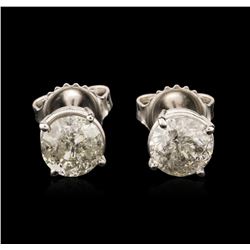 14KT White Gold 1.63ctw Diamond Stud Earrings