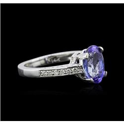 2.71ct Tanzanite and Diamond Ring - 14KT White Gold