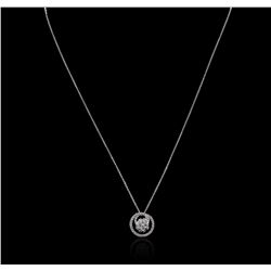 0.80ctw Diamond Pendant Without Chain - 18KT White Gold