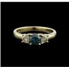 Image 2 : 14KT Yellow Gold 0.96ctw Blue Diamond Ring