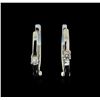 Image 1 : 0.04ctw Diamond Earrings - 14KT White Gold