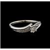 Image 1 : 0.05ctw Diamond Ring - 10KT White Gold