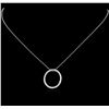 Image 1 : 0.62ctw Diamond Pendant With Chain - 14KT White Gold