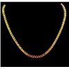 Image 2 : 33.95ctw Multi Color Sapphire Necklace - 14KT Yellow Gold