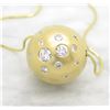 Image 1 : 1.25ctw Diamond Pendant With Chain - 18KT Yellow Gold