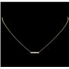 Image 2 : 0.06ctw Diamond Bar Necklace - 14KT Yellow Gold