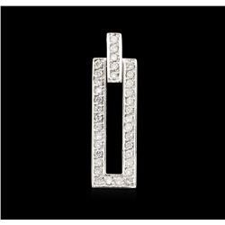 0.75ctw Diamond Pendant - 14KT White Gold