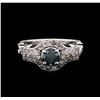 Image 1 : 1.30ctw Fancy Blue Diamond Ring - 14KT White Gold