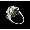 Image 3 : 4.03ct Aquamarine and Diamond Ring - 14KT White Gold