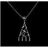 Image 2 : 0.20ctw Diamond Necklace - 14KT White Gold