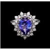 Image 2 : 2.58ct Tanzanite and Diamond Ring - 14KT White Gold
