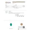 Image 4 : GIA Cert 7.21ct Emerald and Diamond Pendant With Chain - 14KT Yellow Gold