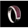 Image 4 : 1.03ctw Ruby and Diamond Ring - 14KT White Gold