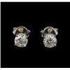 Image 1 : 1.50ctw Diamond Solitaire Earrings - 14KT White Gold