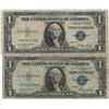 Image 1 : 1935 $1 Star Note Silver Certificate Currency Lot of 2