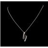 Image 2 : 1.54ctw Black Diamond Pendant With Chain - 18KT White Gold