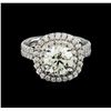 Image 2 : EGL Cert 3.54ctw Diamond Ring - 14KT White Gold