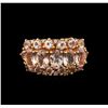 Image 2 : 3.40ctw Morganite and Diamond Ring - 18KT Rose Gold