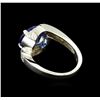 Image 3 : 3.60ct Tanzanite and Diamond Ring - 14KT White Gold