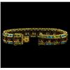 Image 3 : 25.29ctw Multi Gemstone Bracelet - 10KT Yellow Gold