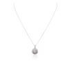Image 2 : 14KT White Gold 0.91ctw Diamond Pendant With Chain