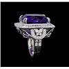Image 4 : 18KT White Gold GIA Certified 21.75ct Tanzanite and Diamond Ring