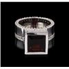 Image 2 : Crayola 4.20ct Garnet and White Sapphire Ring - .925 Silver