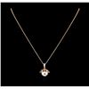 Image 2 : 0.05ctw Pearl and Diamond Pendant - 14KT Rose Gold