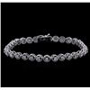 Image 1 : 1.60ctw Diamond Bracelet - 14KT White Gold