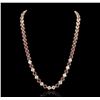 Image 2 : 14KT Yellow Gold 10.56ctw Ruby and Diamond Necklace