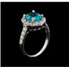 Image 4 : 2.98ct Apatite and Diamond Ring - 14KT White Gold
