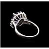 Image 3 : 4.05ct Tanzanite and Diamond Ring - 14KT White Gold