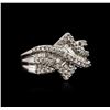 Image 1 : 10KT White Gold 0.70ctw Diamond Ring