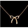 Image 1 : 14KT Rose Gold Bow Necklace