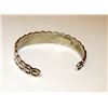 Image 2 : Native American Navajo Old Pawn Sterling Silver 925 Opal Lapis Inlay Hand Etched Design Cuff Bracele