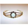 Image 1 : Vintage Native American Navajo Sterling Silver 925 Opal Cuff Bracelet