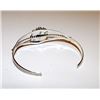 Image 2 : Vintage Native American Navajo Sterling Silver 925 Opal Cuff Bracelet