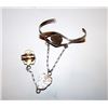 Image 2 : Native American Navajo Old Pawn Sterling Silver Mother of Pearl MOP Bracelet Ring Slave Bracelet Squ