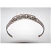 Image 2 : Vintage Navajo Native American Sterling Silver Turquoise Bear Paw Design Cuff Bracelet