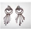 Image 2 : Vintage Native American Navajo Sterling Silver Turquoise Pierced Dangle Earrings