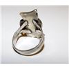 Image 2 : Old Pawn Zuni Sterling Silver Jet Onyx Inlay Owl Ring Size 7
