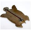 Image 2 : Vintage Old Pawn Native American Navajo Sterling Silver Turtle Brooch