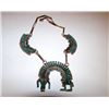 Image 2 : Old Pawn Zuni Sterling Turquoise Yei Squash Blossom. Rare, 1950s