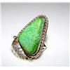 Image 1 : Vintage Old Pawn Native American Navajo Sterling Silver Carico Lake Mine Turquoise Statement Ring Si