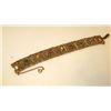 Image 2 : Vintage Goldette Victorian Revival Gold Tone Charm Filigree Statement Bracelet with Safety Chain